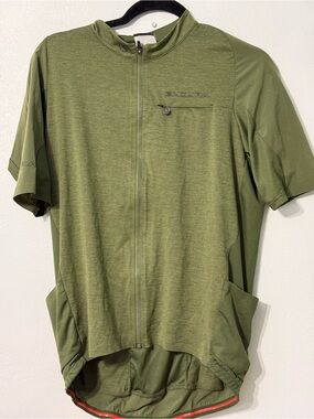 Endura GV500 Reiver Green Cycling Jersey - Full Zip XL